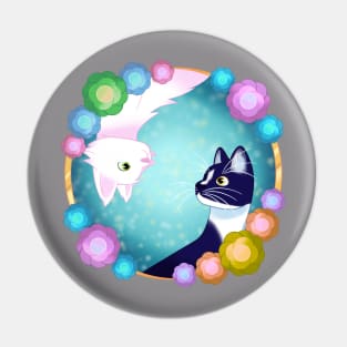 Cat Yin Yang Pin