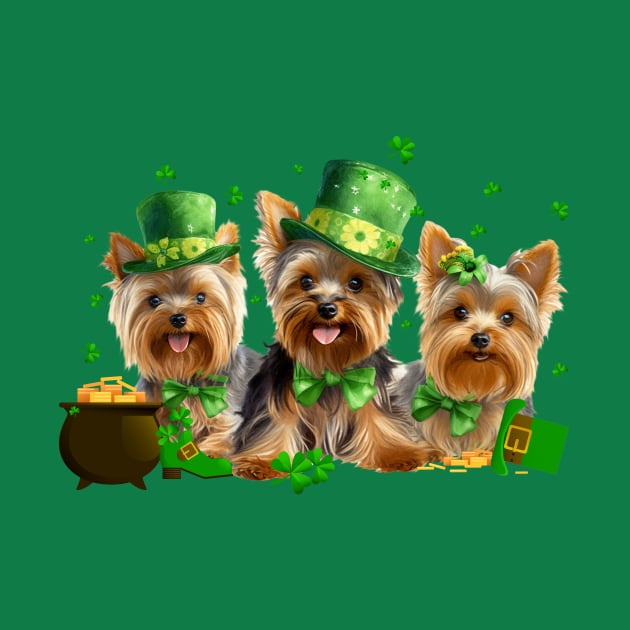 My Yorkie Is My Lucky Charm St Patricks Day by Zaaa Amut Amut Indonesia Zaaaa