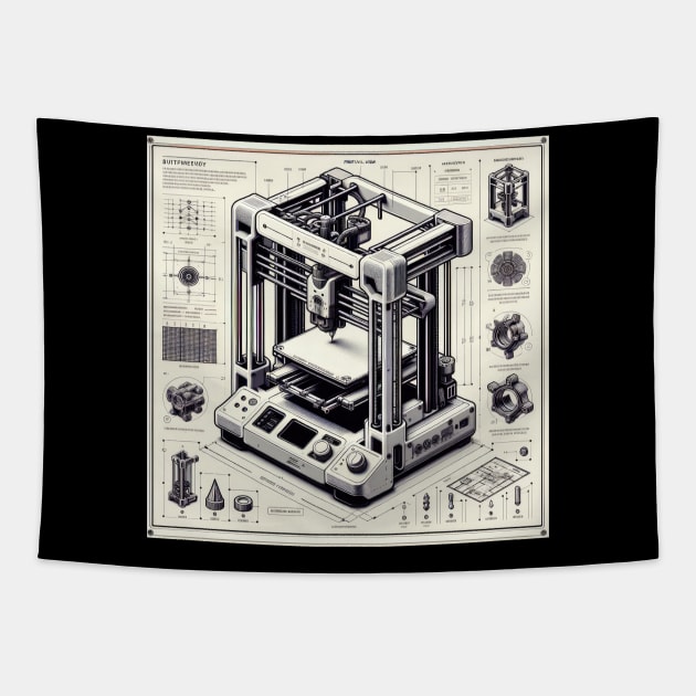 3D Printer Breakdown - 3D Printing Tapestry by ZombieTeesEtc