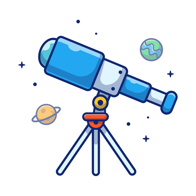 telescope drawing cartoon