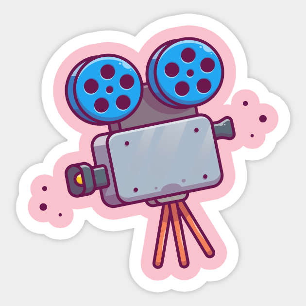 Camera Movie Cartoon - Camera - Sticker | TeePublic Camera Movie Cartoon - Camera - Sticker | TeePublic