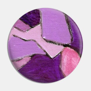 Purple Rose Pink Abstract Art Pin