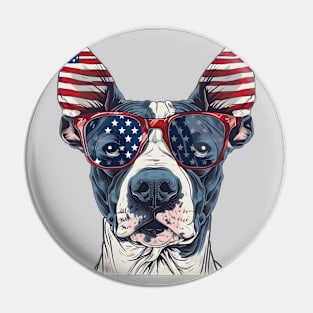 American 4th July Dog #7 Pin