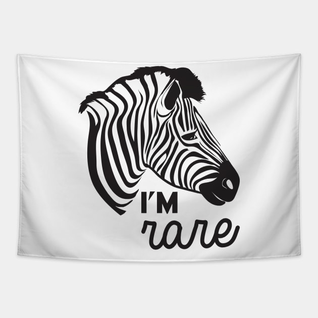 I'm Rare Zebra Tapestry by kimmieshops