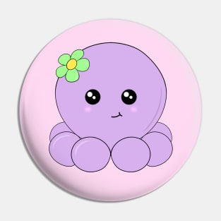 Flower Octopus Pin