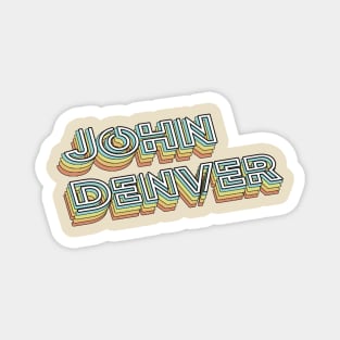 John Denver Retro Typography Faded Style Magnet