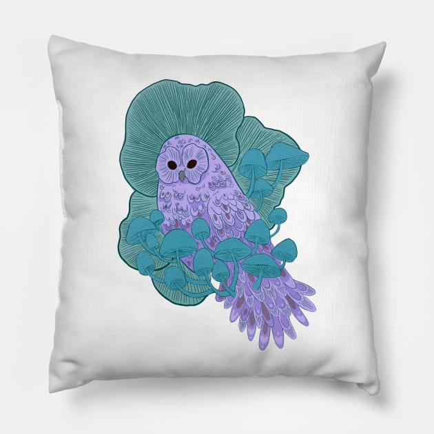 Fungus owl Pillow by terastar