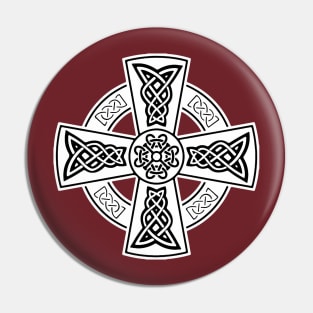 Celtic High Cross Decorative Knotwork 2 Pin