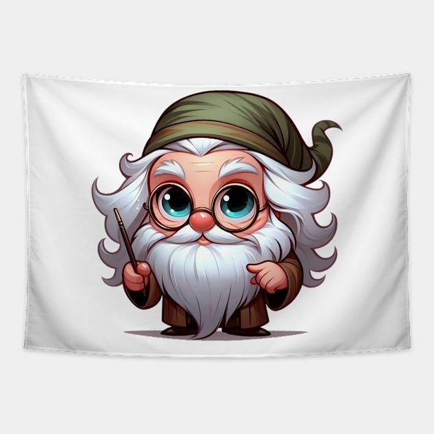 Cute Wizard Tapestry by Dmytro