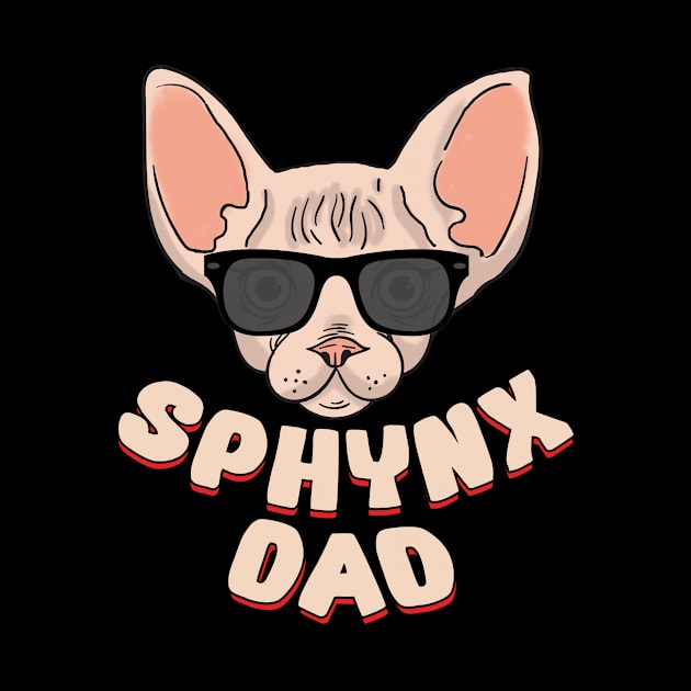 Mens Sphynx Cat Dad Pet Lover Father's Day Gift by Guide