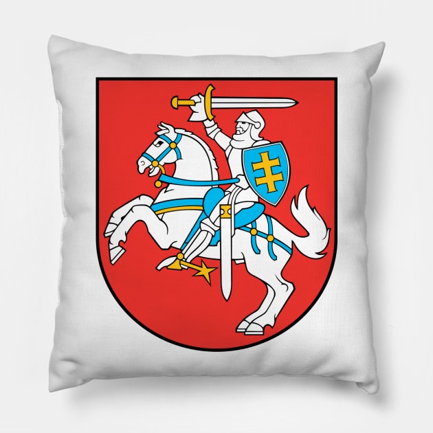 Coat of arms of Lithuania Pillow by Wickedcartoons