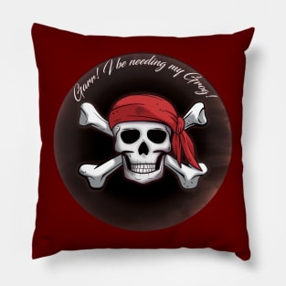 Pirate Skull and Bones Pillow