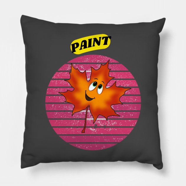 Paint Leave T-shirt Pillow by Farhan S