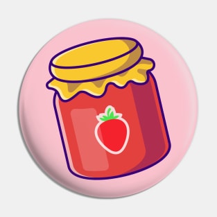 Strawberry Jam Cartoon Pin