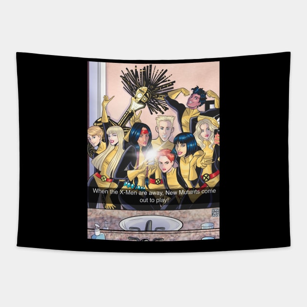 New Mutants Selfie Tapestry by sergetowers80