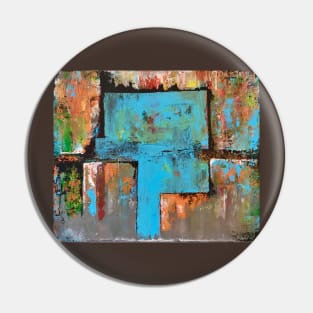 Rusty Window Original Art Print Painting Pin