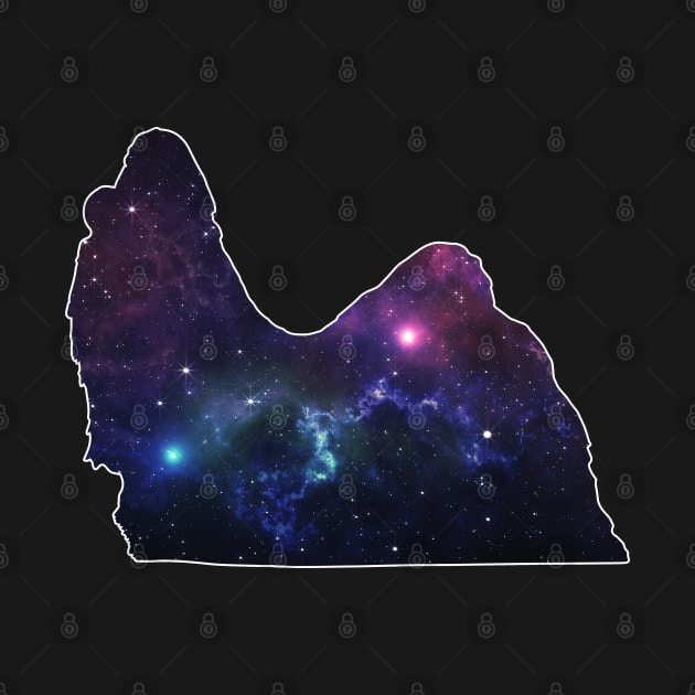 Galaxy Shih Tzu Dog Silhouette by doglovershirts