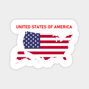 USA Outline (Full Name) Magnet