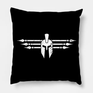 Spartan helmet with spears Pillow