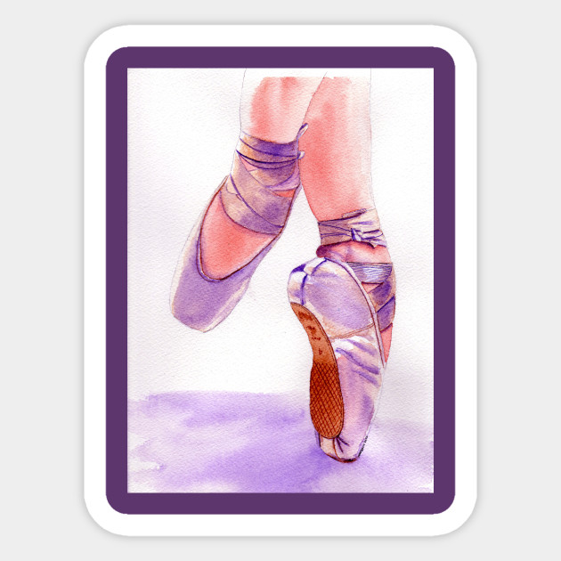 Ballet Pointe Shoes Painting Pointe Shoes Sticker Teepublic