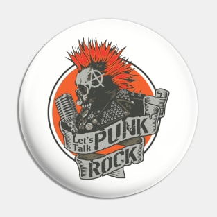 Let's Talk Punk Rock Logo Pin