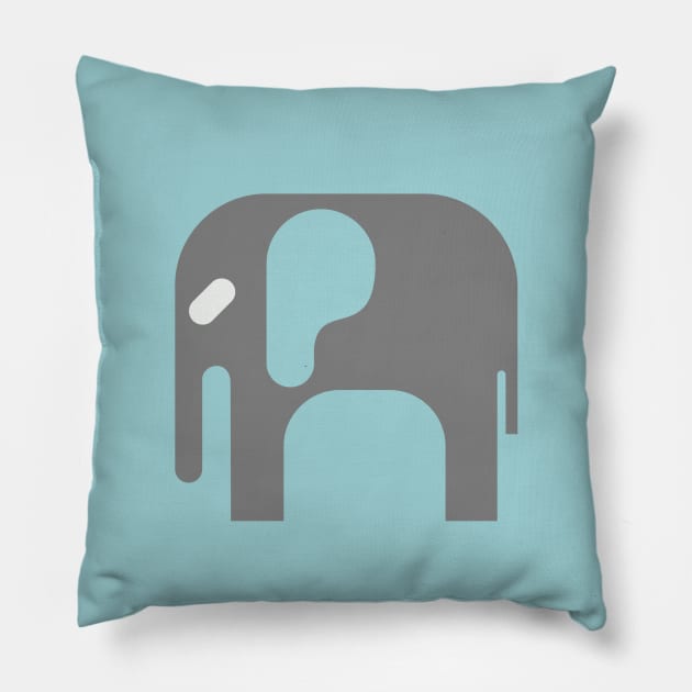 Elephant Design Pillow by SandraGraphic