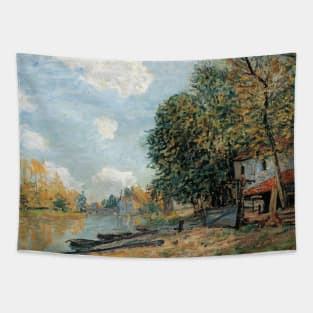 Moret- The Banks of the River Loing by Alfred Sisley Tapestry