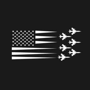 F-105 Thunderchief US Flag Contrail T-Shirt