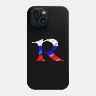 Russia Rissian flag R Phone Case