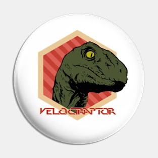 Velociraptor Futuristic Design Pin