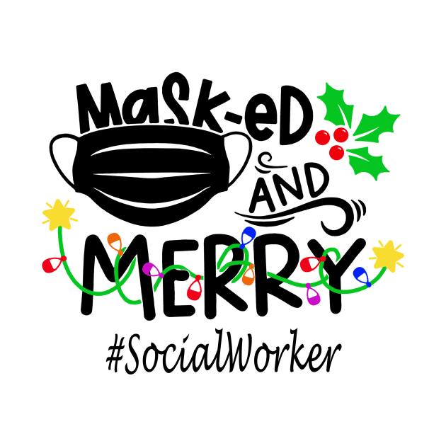 Masked And Merry Social Worker Christmas by binnacleenta