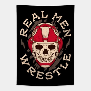 Wrestling Real Men Wrestle Sports Humor Tapestry