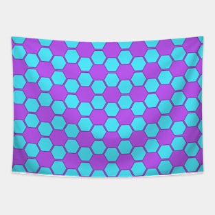 Football / Soccer Ball Texture - Purple & Blue Tapestry