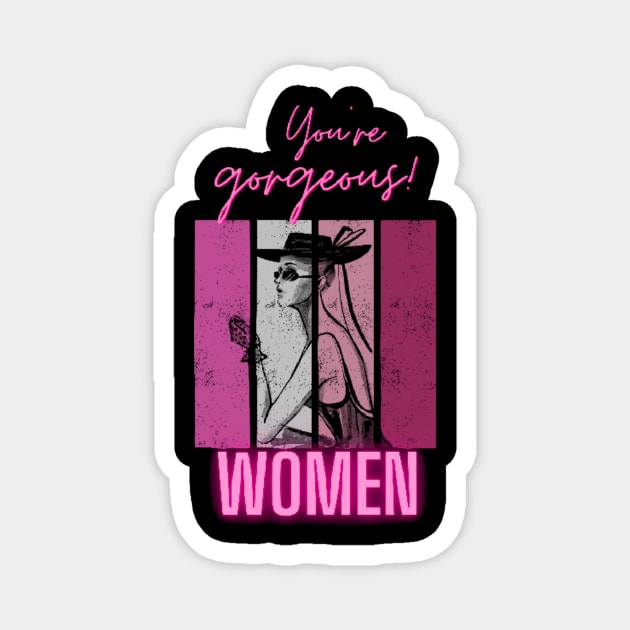 Women are gorgeous art- T-shirt Magnet by AWhouse 