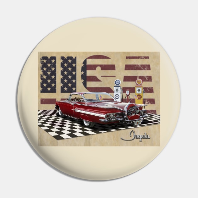 1960s Chevy Impala Pin by tedsox