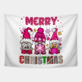 Merry Christmas Gnome Family Funny Xmas Tree Women Men Kids Tapestry