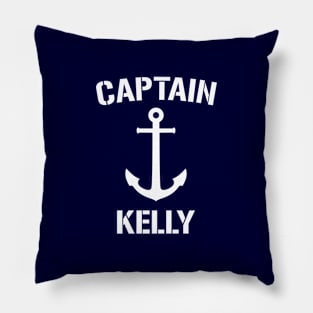 Nautical Captain Kelly Personalized Boat Anchor Pillow