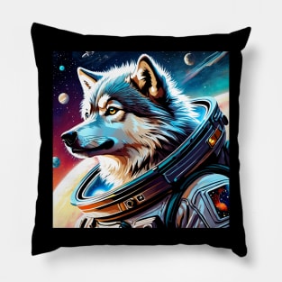 Wolf in Space Pillow