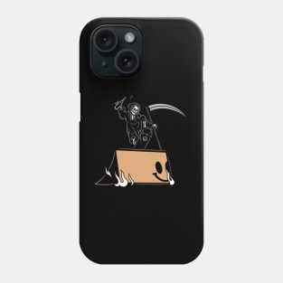 Skater Skull, Sketing Skull, Sketer Skeleton, Sketing Skeleton Phone Case