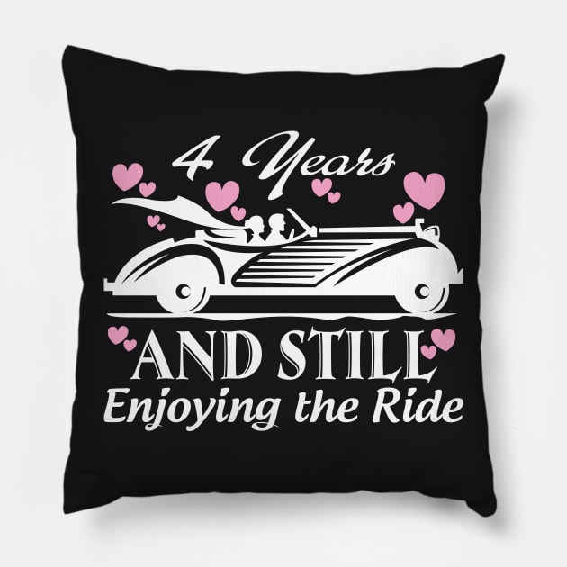 Anniversary Gift 4 years Wedding Marriage Pillow by rigobertoterry