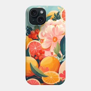 Citrus Fruits Flowers Phone Case