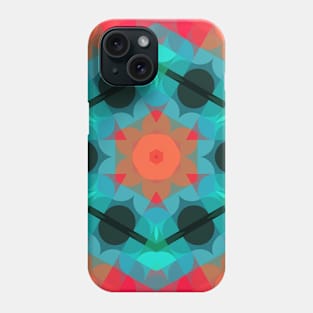 Retro Mandala Flower Blue and Pink Phone Case