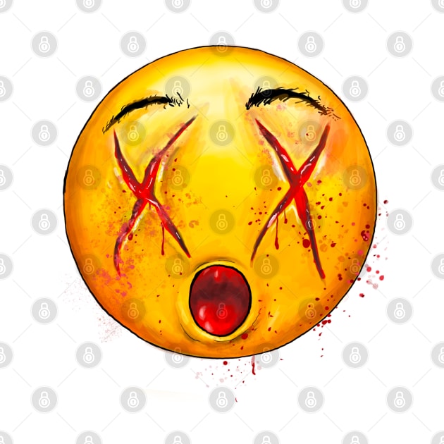 Scary Dizzy Face Emoticon by AMOS_STUDIO