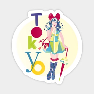 Geometric Tokyo Girl Magnet