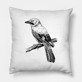 Jay bird print Pillow