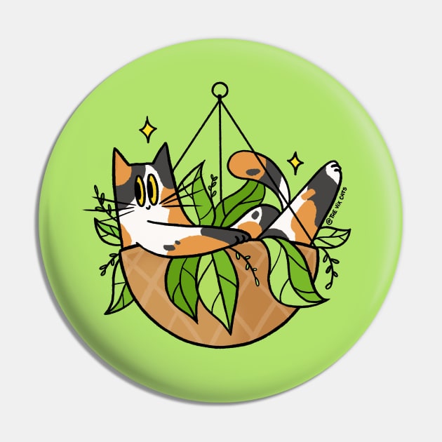 Plant-Loving Purrfection Pin by The Vix Cats