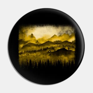 My Mountains and Hiking Art Pin