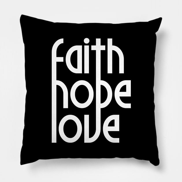 Faith Hope Love, Arrow, 1 Corinthians 13:13, Christian, Bible Verse, Believer, Christian Quote Pillow by ChristianLifeApparel