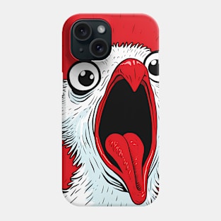 Screaming bird on red Phone Case