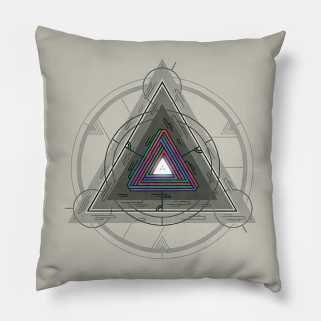 Triangle Study Pillow by againstbound